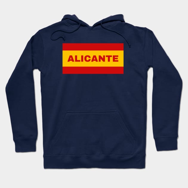 Alicante City in Spanish Flag Colors Hoodie by aybe7elf